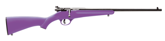 Savage Arms Rascal Single Shot Rifle 22 LR has a purple stock